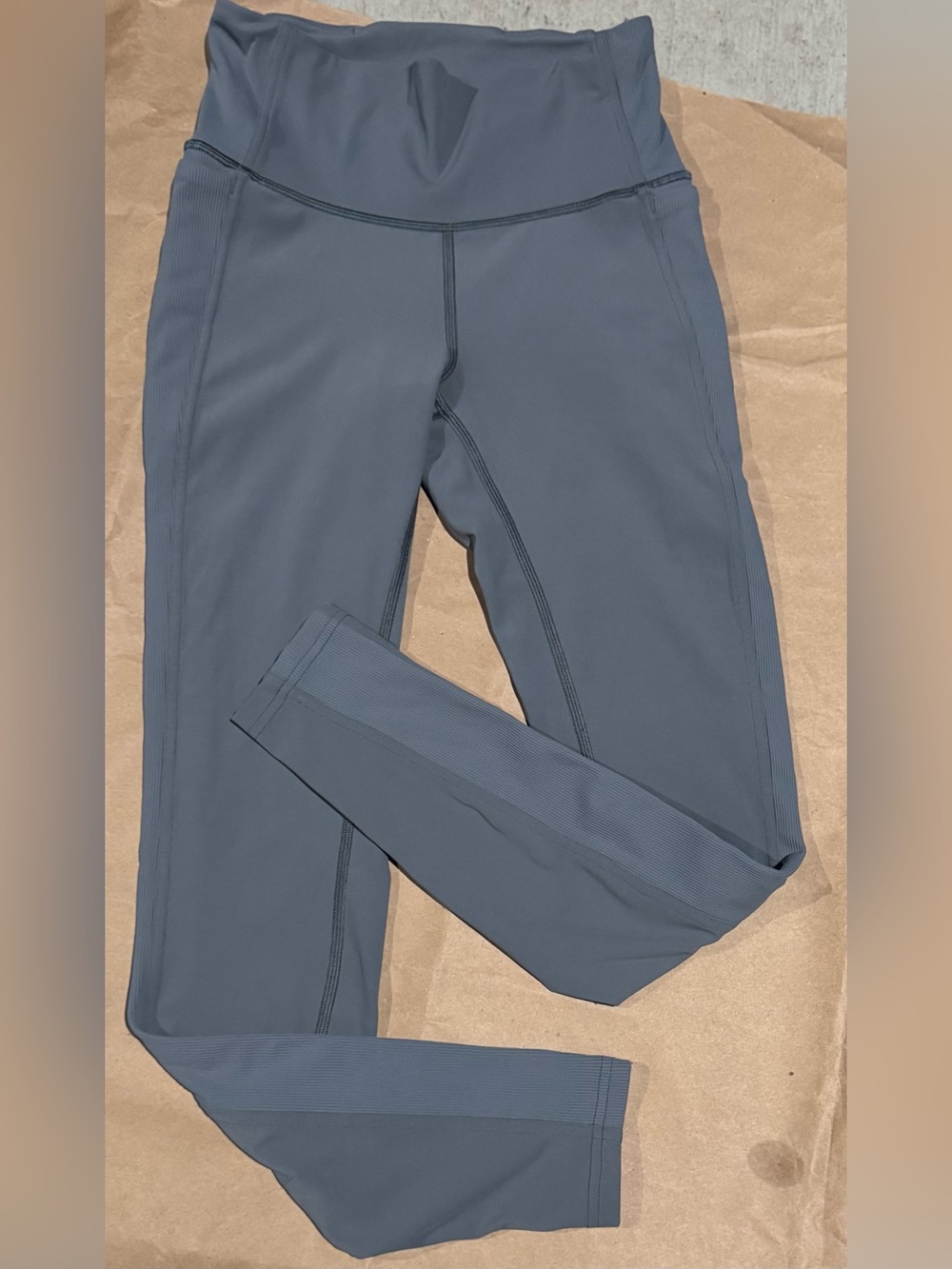 Lululemon Wunder Under High Rise Tight Rib 28 Luxtreme Steam Blue 6 NWOT